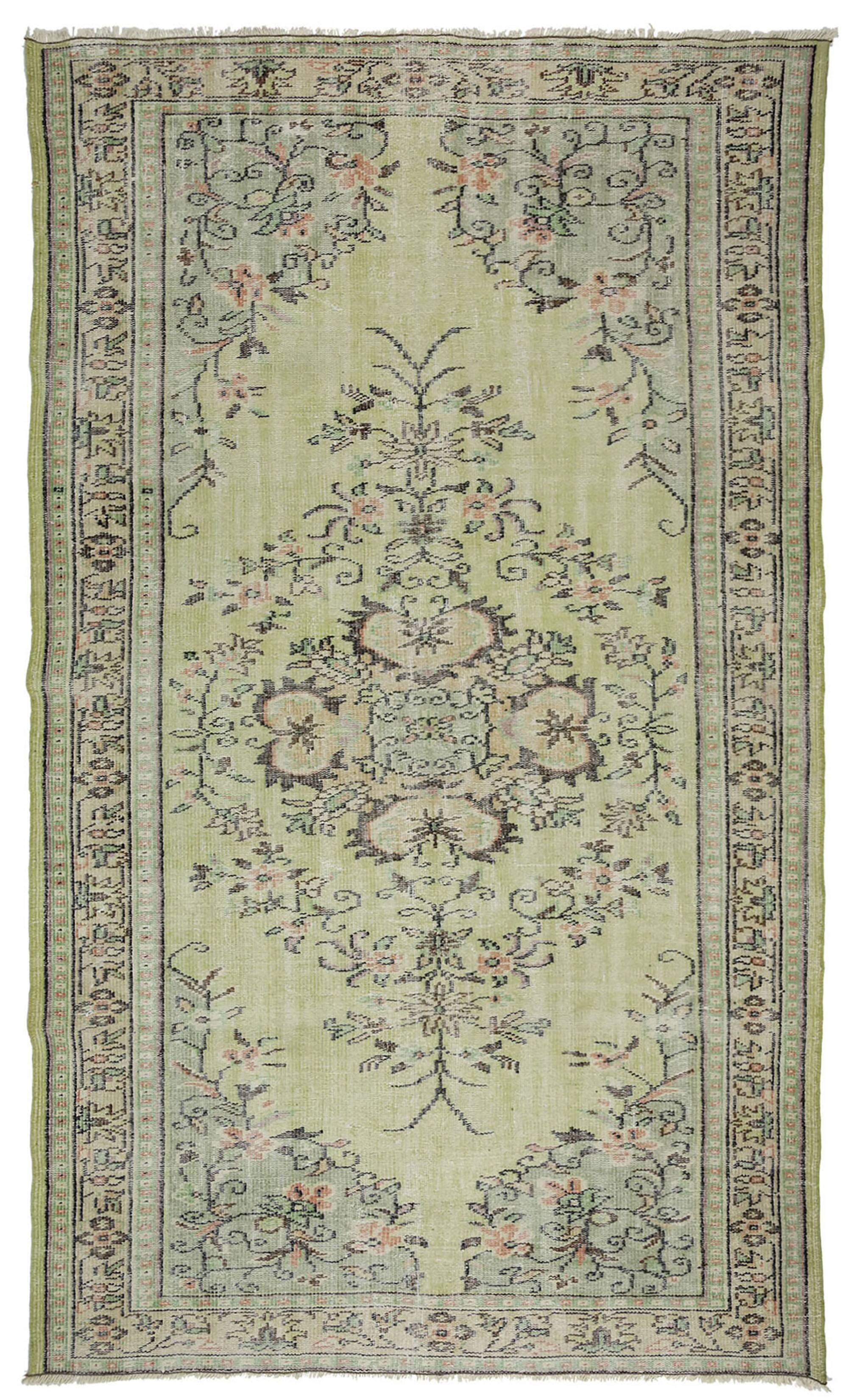 One-of-a-kind turkish handwoven vintage rug - rustic vintage charm, 291x 170 cm