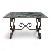 Wrought iron coffee table from the 1900s.