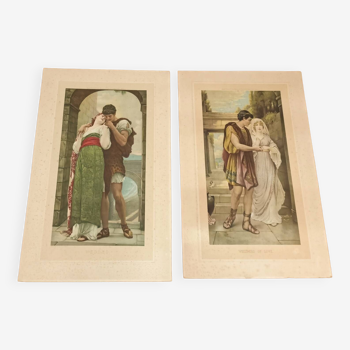 Pair of F. Leighton art prints