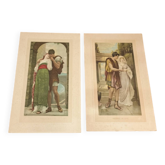 Pair of F. Leighton art prints