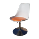 Chaise pivotante vintage pied tulipe orange