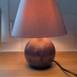 Solid wood ball table lamp