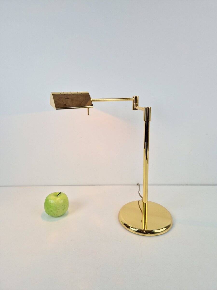 Regency Brass Adjustable Table Lamp from Egoluce, 1970s