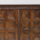 Spanish brutalist sideboard room divider solid walnut wood 1960s