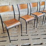 Vintage chairs school chairs 4x Mullca
