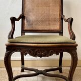 Fauteuil canné style Louis XV