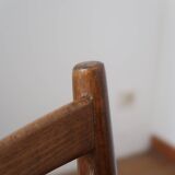 6 Scandinavian beech skai chairs