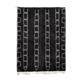 Modern Moroccan carpet black