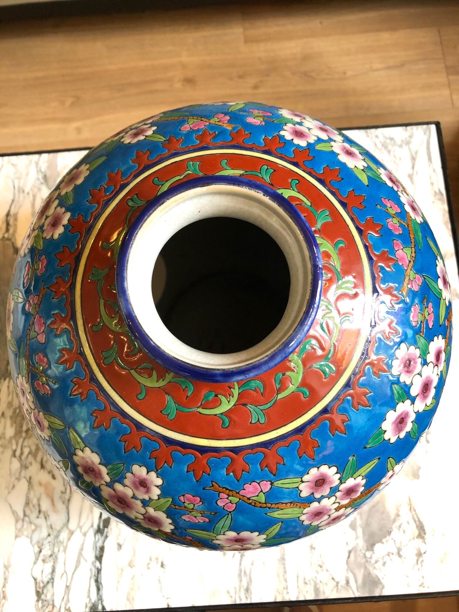 Colonial ball vase la louviere around 1930