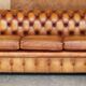 Chesterfield suite three-piece leather set