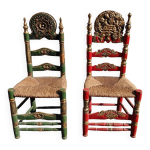 2 chaises majorquines - xixeme