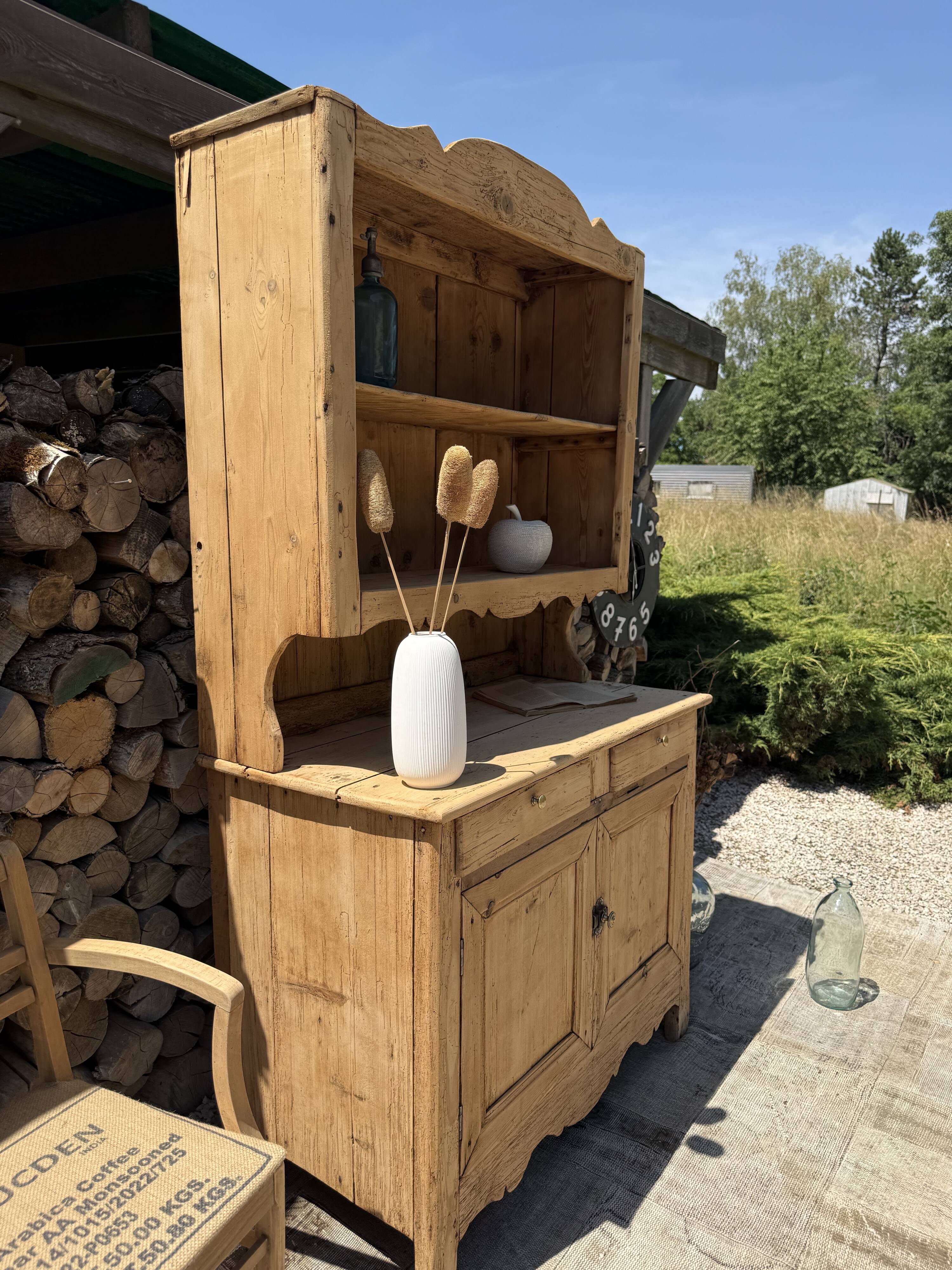 Solid wood sideboard / Two-body buffet