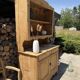 Solid wood sideboard / Two-body buffet