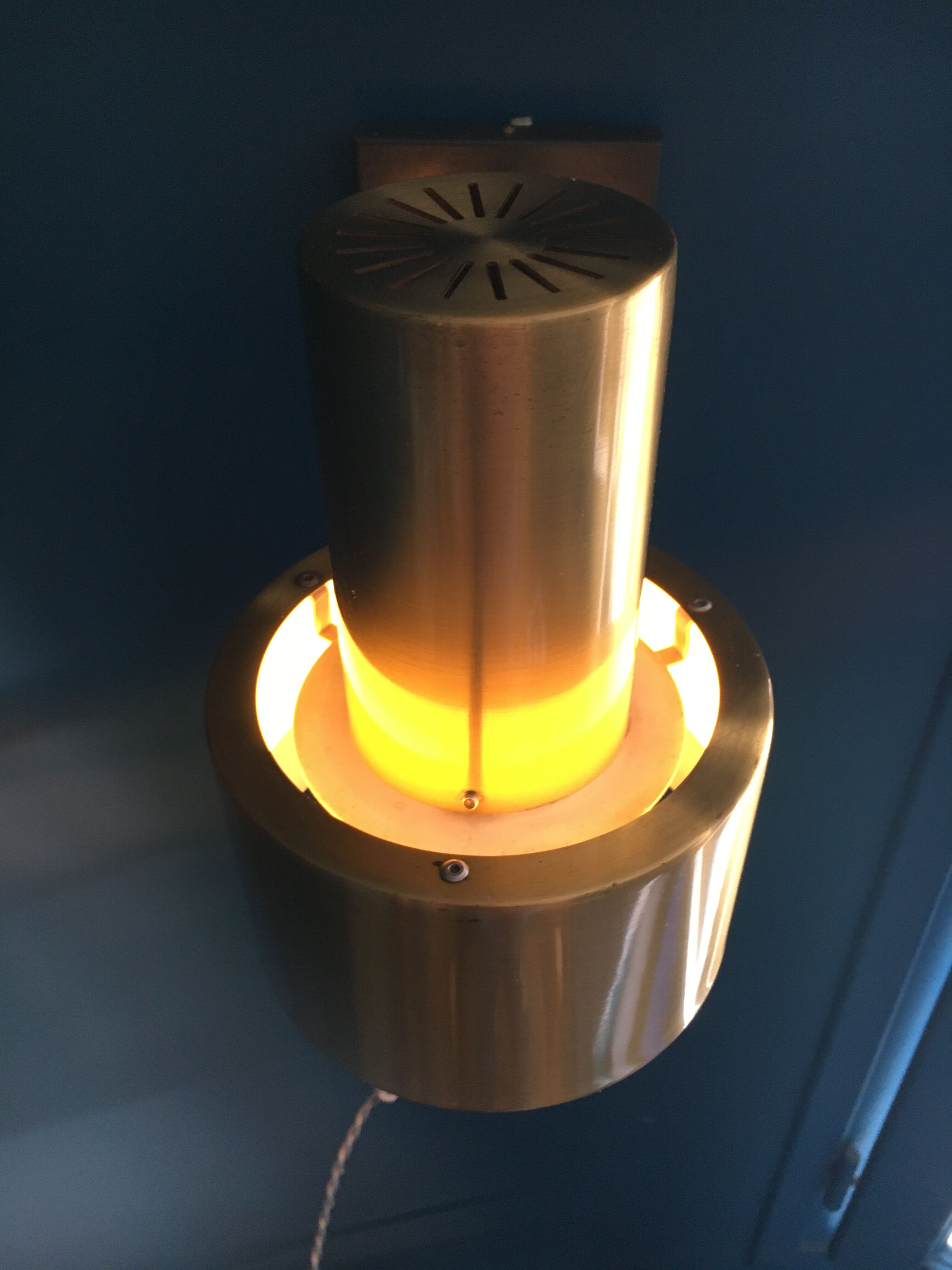 Wall lamp by Johannes Hammerborg in brass, 1970