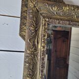 Ancien miroir doré Napoléon III,  91×61cms