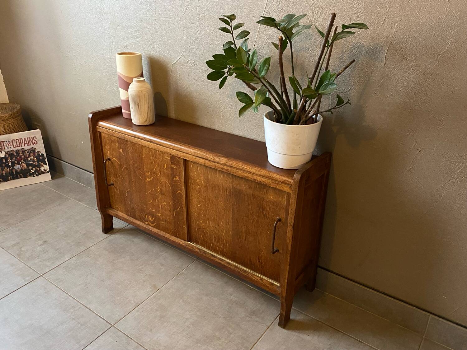 Small vintage wooden storage unit