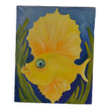 Huile sur toile poisson soleil