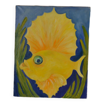 Oil on canvas sunfish