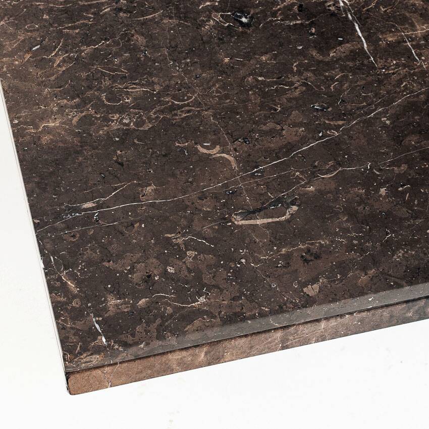 Vintage coffee table. Veined marble. France, 1970s