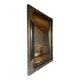 Miroir ancien style Napoléon III en bois noirci et doré – cadre d’orig