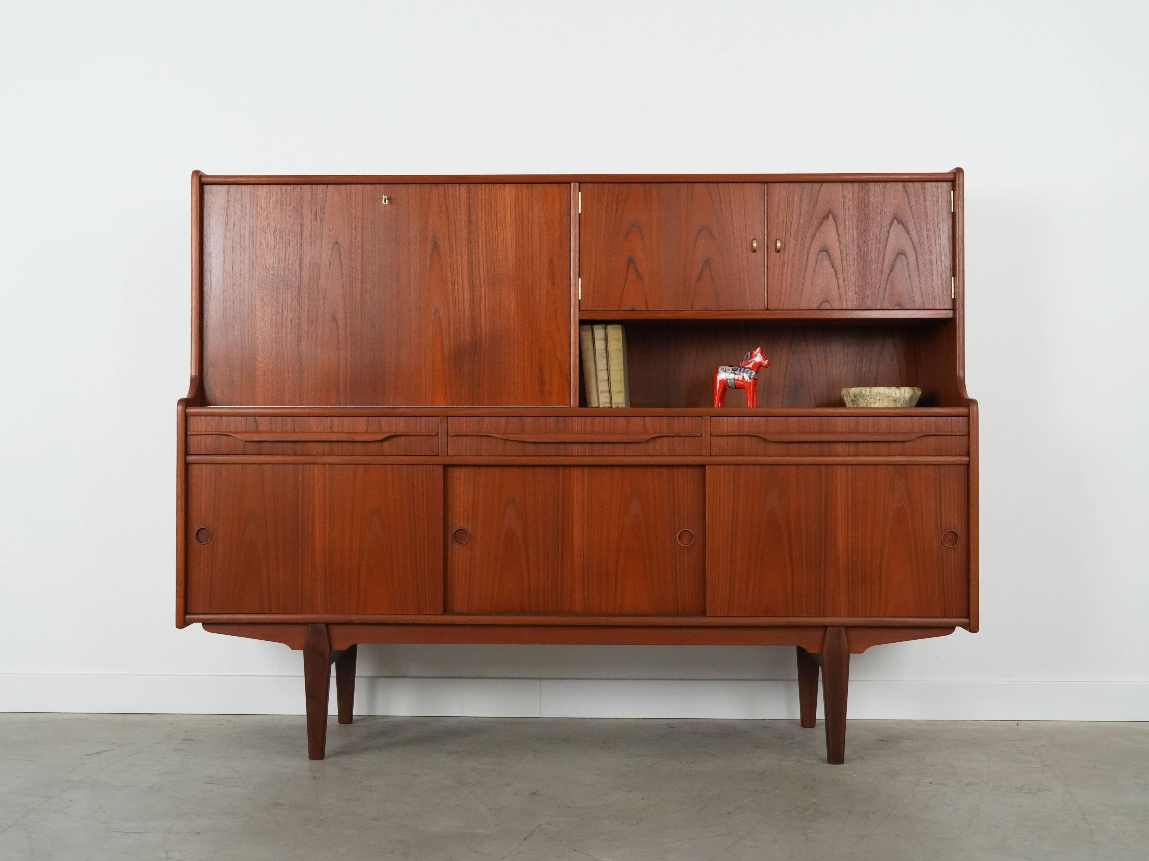 Teak highboard, Danish design, 1960s, production: Denmark