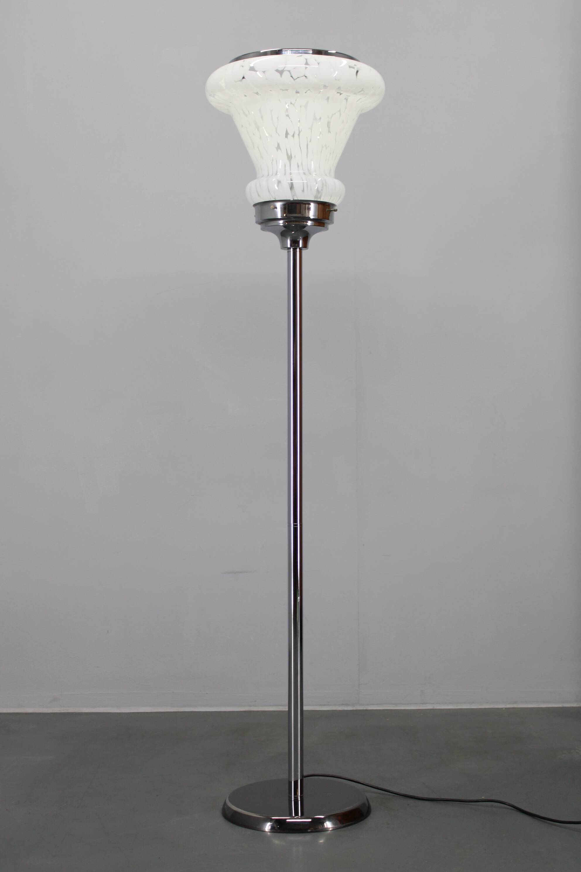 1970s Glass Floor Lamp , Italy