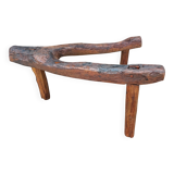 Brutalist wooden bench