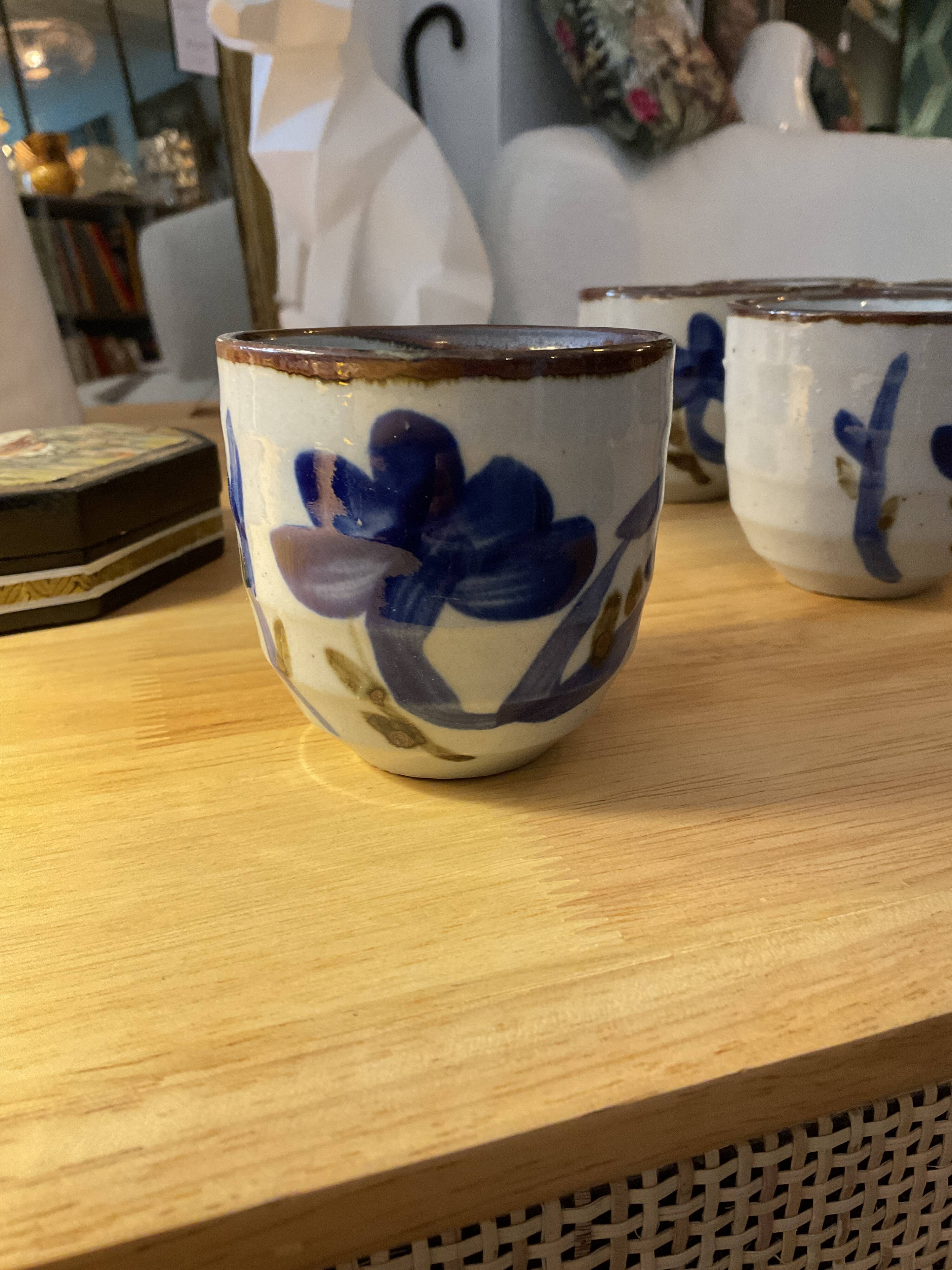 6 tasses . Vintage . Grès
