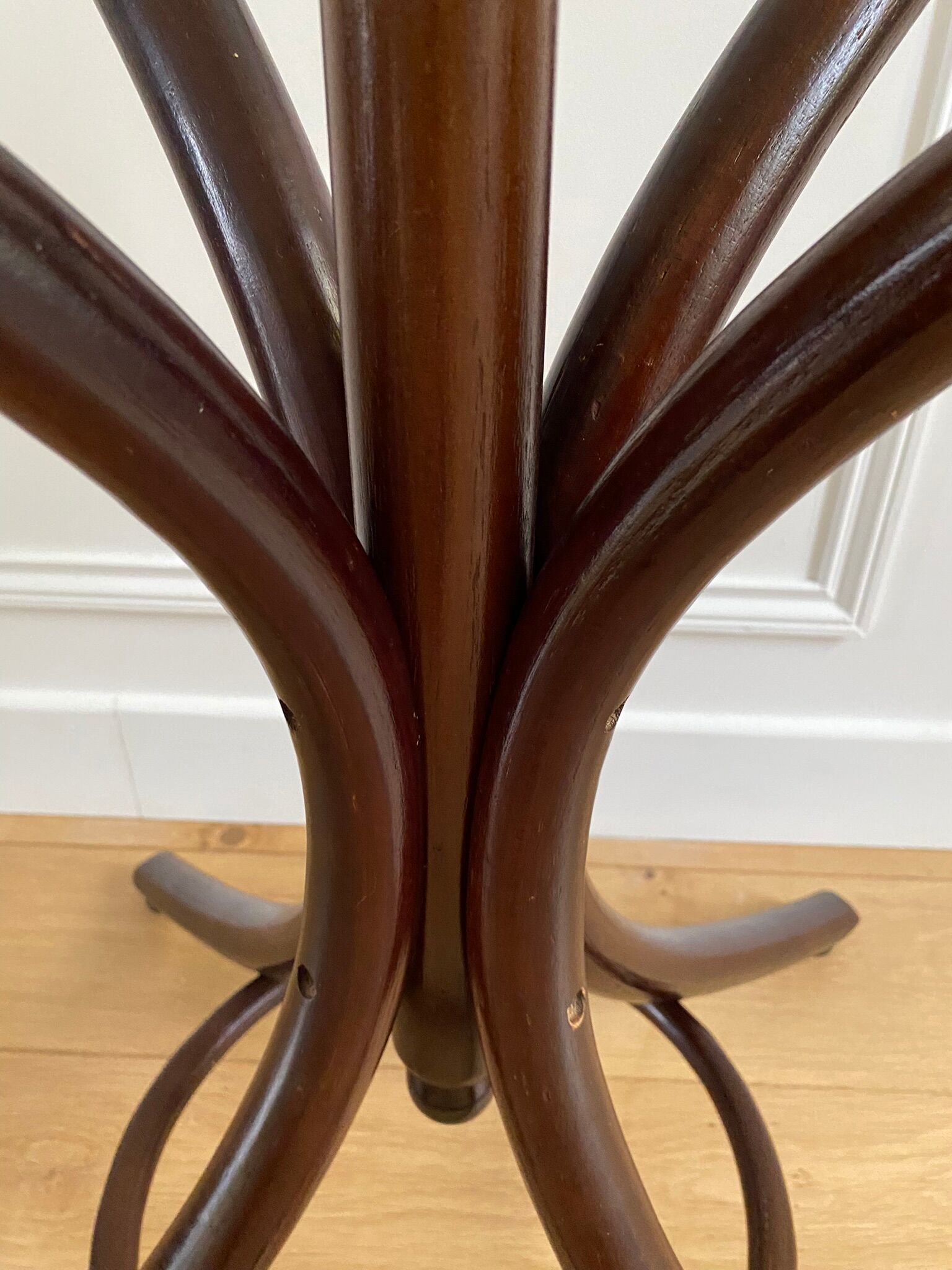 Porte manteau perroquet vintage bois brun