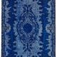 Overdyed Wool Vintage Handmade Carved Rug 168 cm x 262 cm