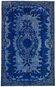 Overdyed Wool Vintage Handmade Carved Rug 168 cm x 262 cm