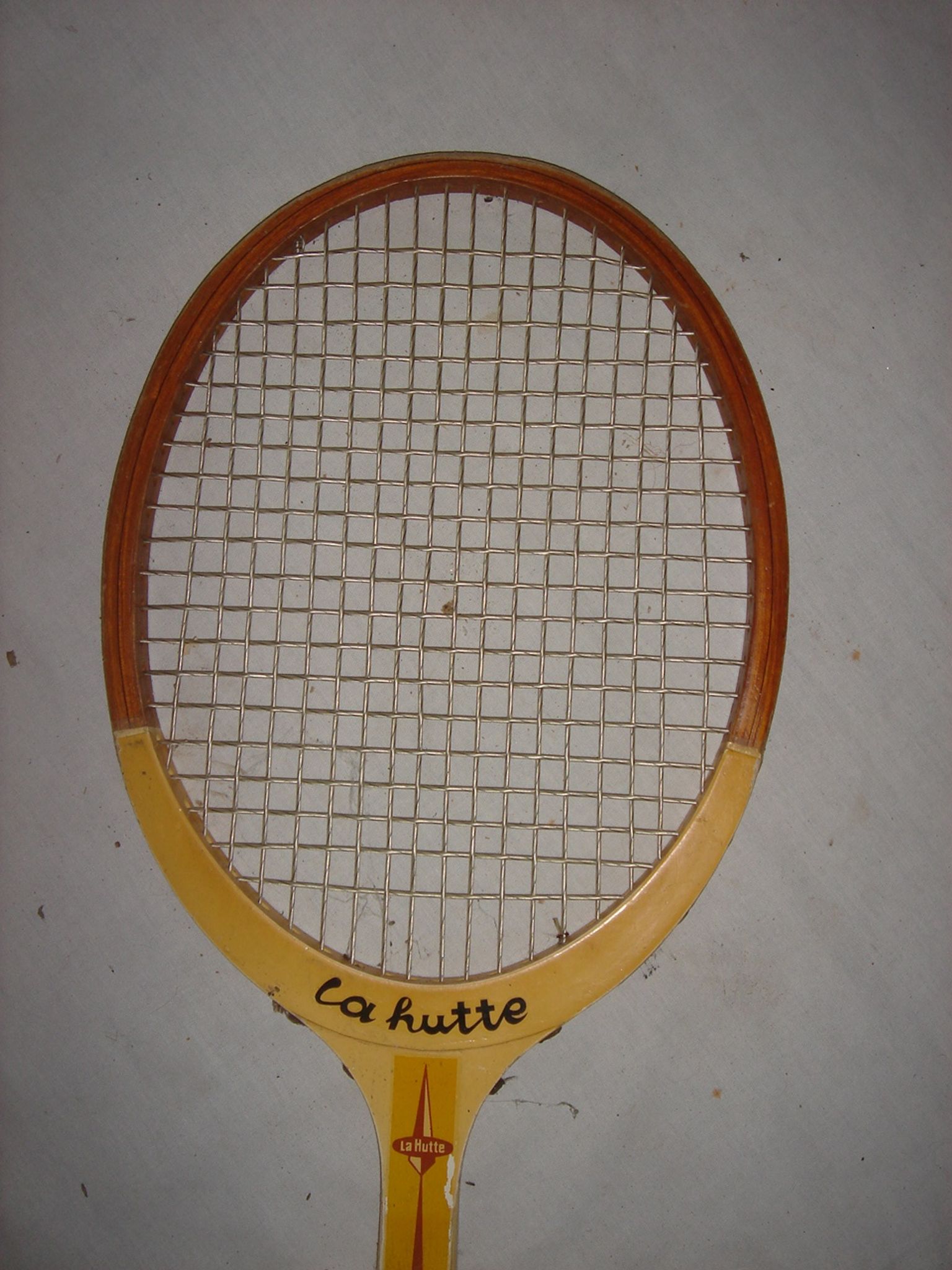 Old wooden tennis racket Donnay la Hutte Campus from 1960