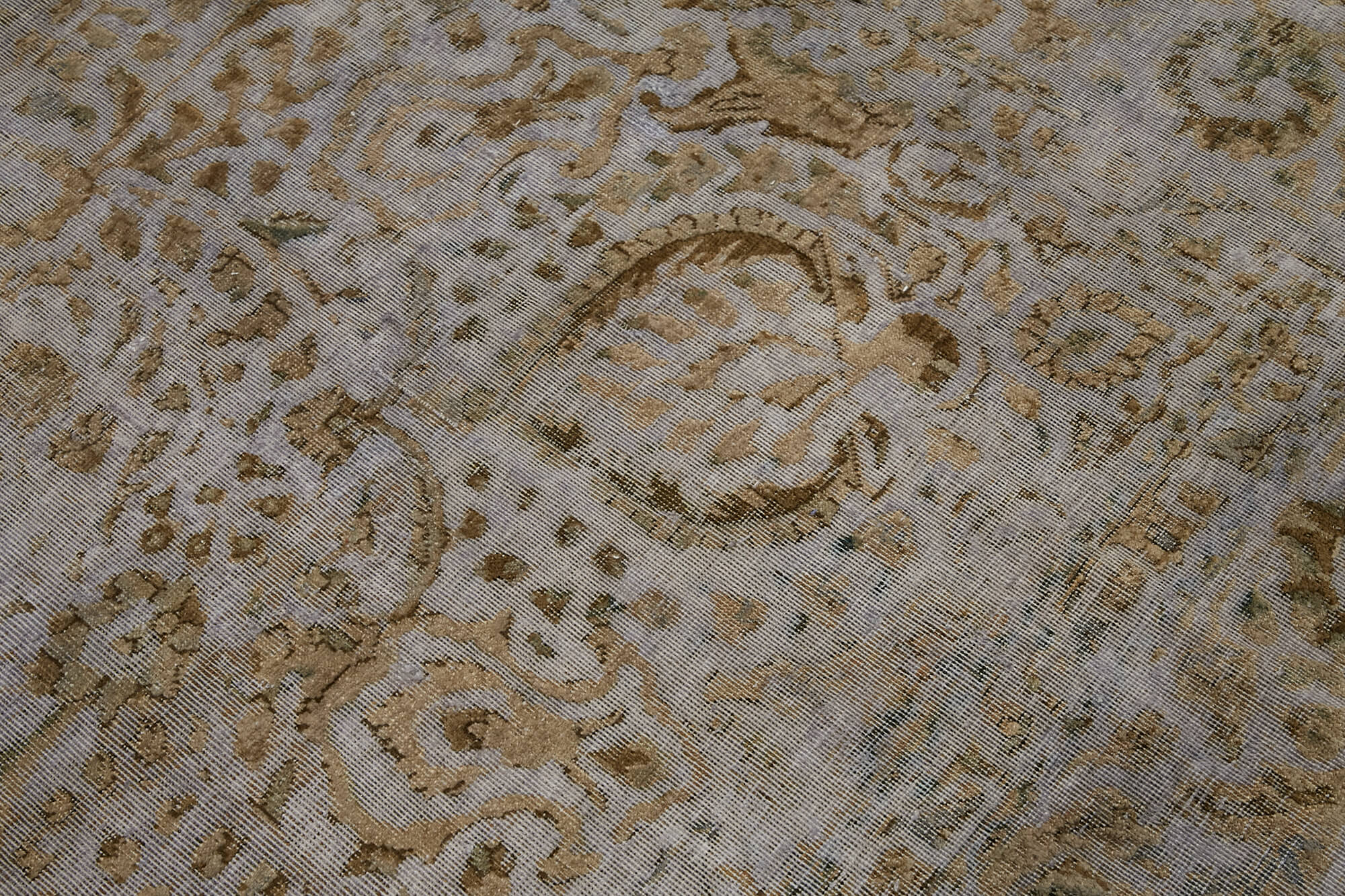 Hand-knotted persian vintage 1970s 250 cm x 333 cm purple wool carpet