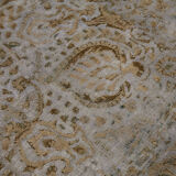 Hand-knotted persian vintage 1970s 250 cm x 333 cm purple wool carpet