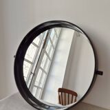 Round smoked plastic mirror '70s - Vintage