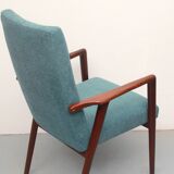 1960s armchair high back in teak, restored