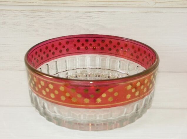 Saladier Ø20 en verre vintage des années 50