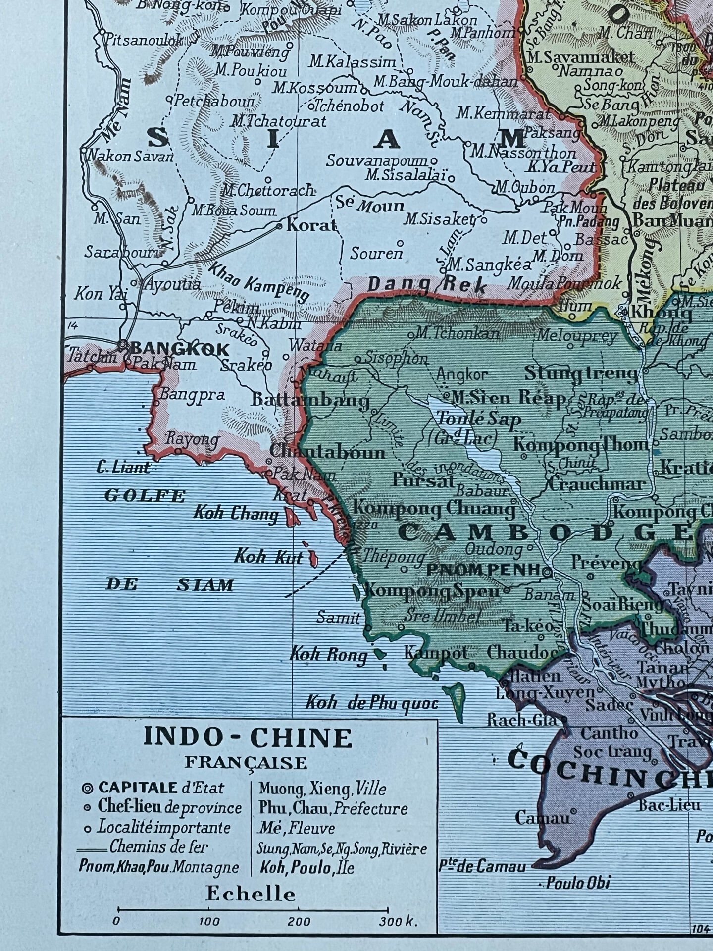 Carte de l'Indo-Chine - 20x29cm