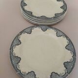 8 flat plates iron earth Salins, model Céline