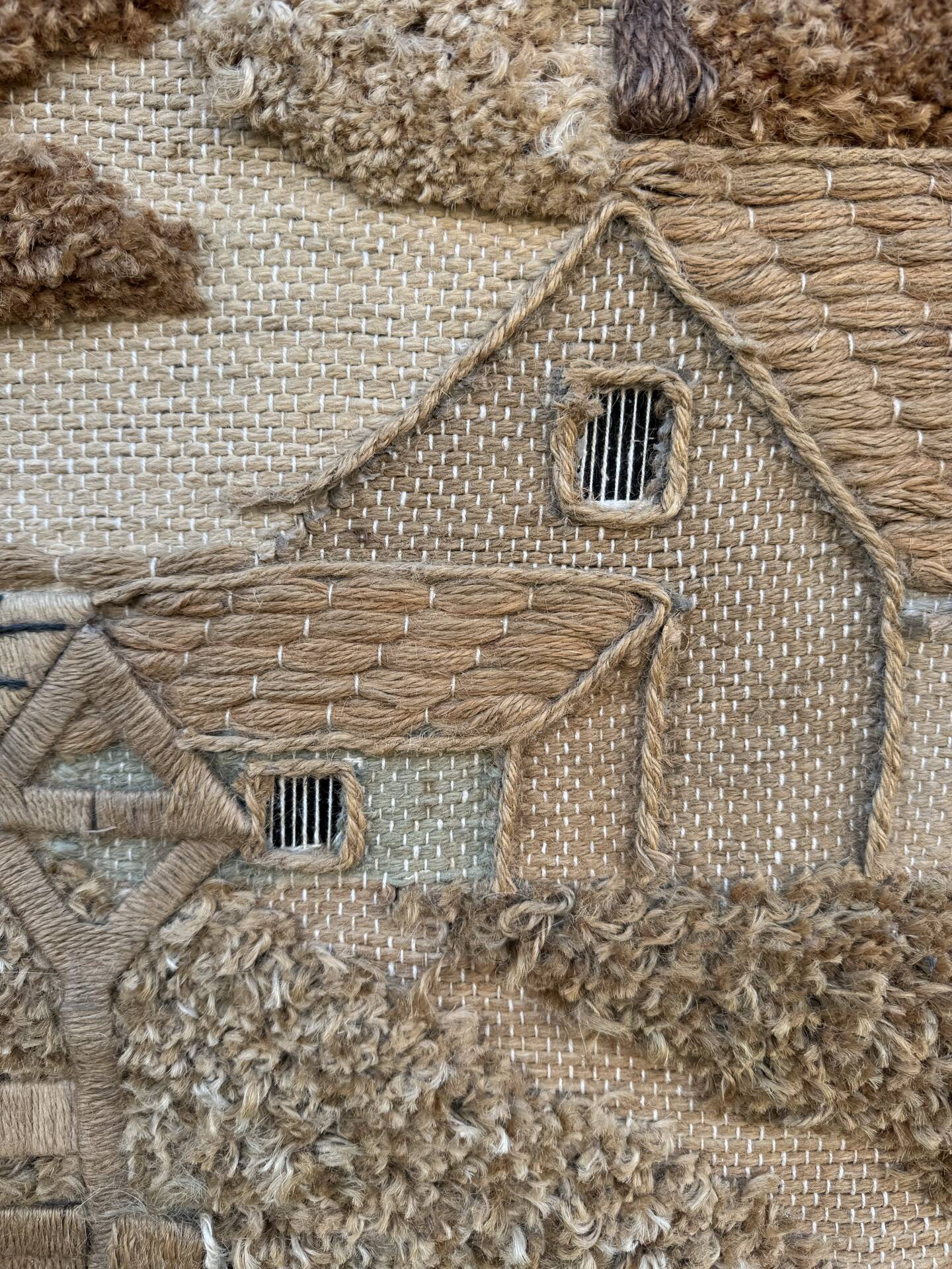 Large jute tapestry from the 70s.
