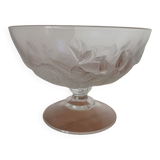 Coupe à fruits en verre décoré