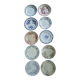 10 assiettes plates anciennes en Terre de fer