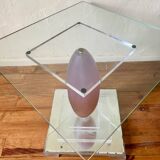 Designer side table in roche bobois glass
