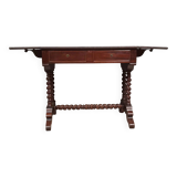 Napoleon III period winged desk table in mahogany