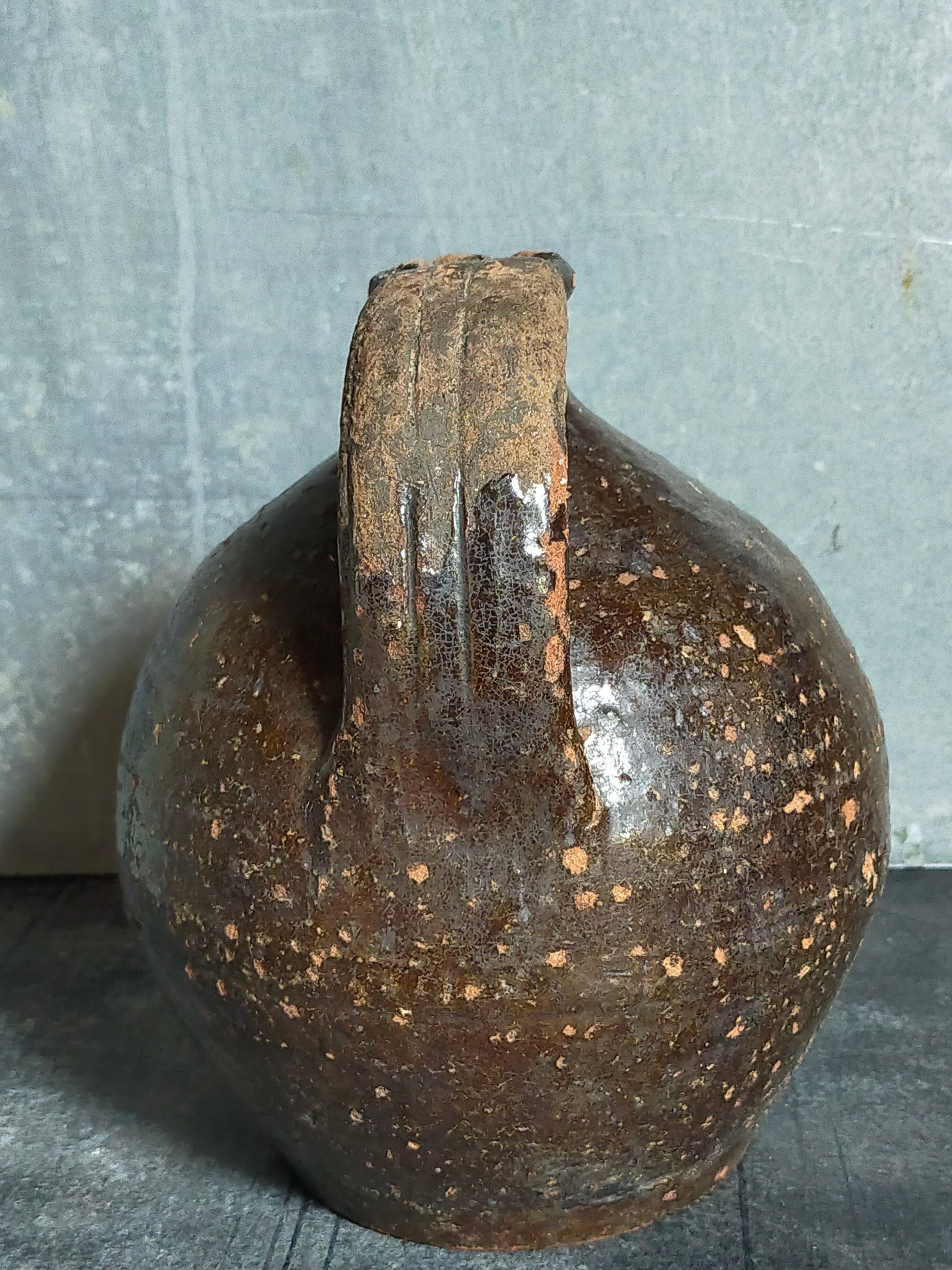 Poterie traditionnelle art-populaire terre émaillée XIXème
