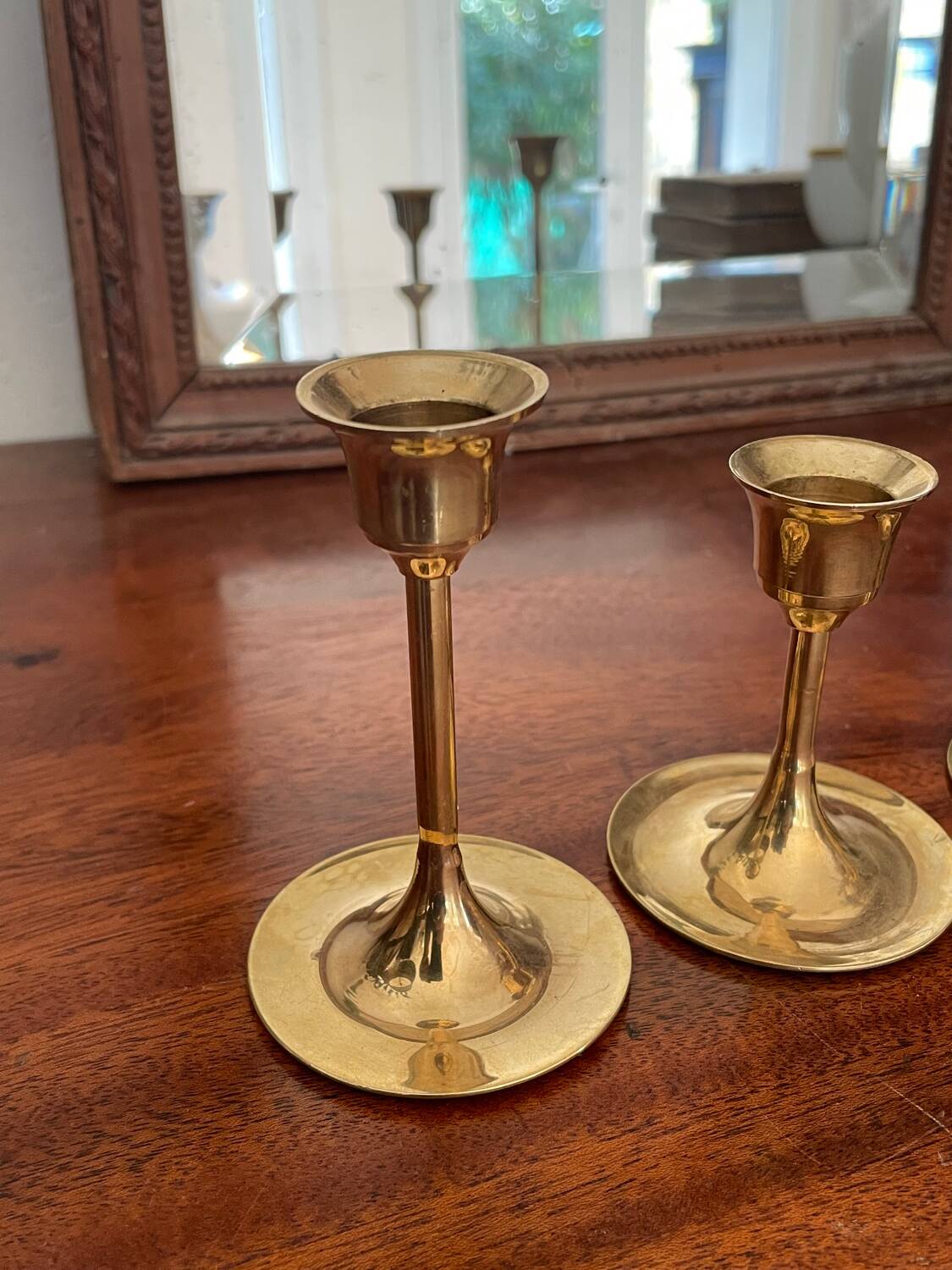 Set of vintage Scandinavian candlesticks