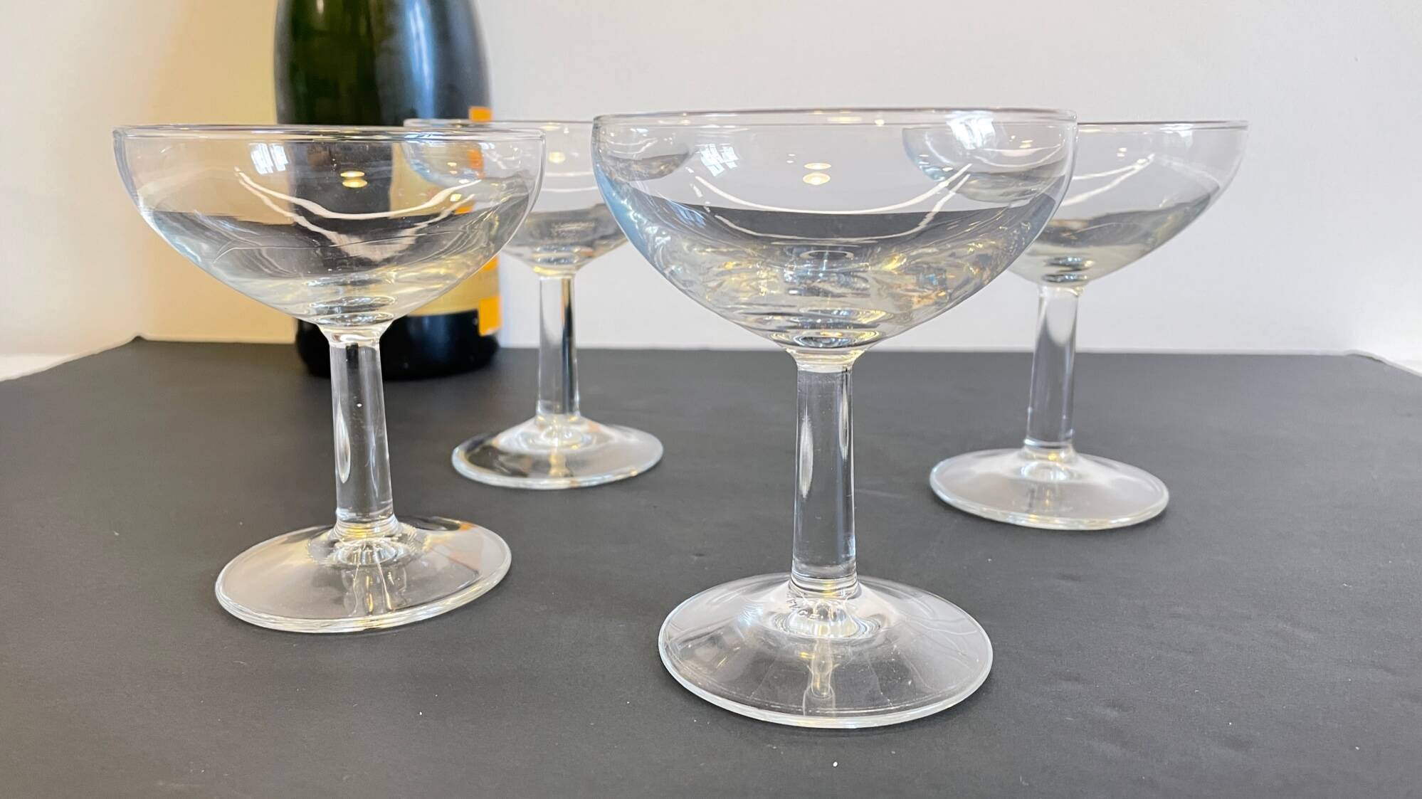 4 champagne glasses duralex france