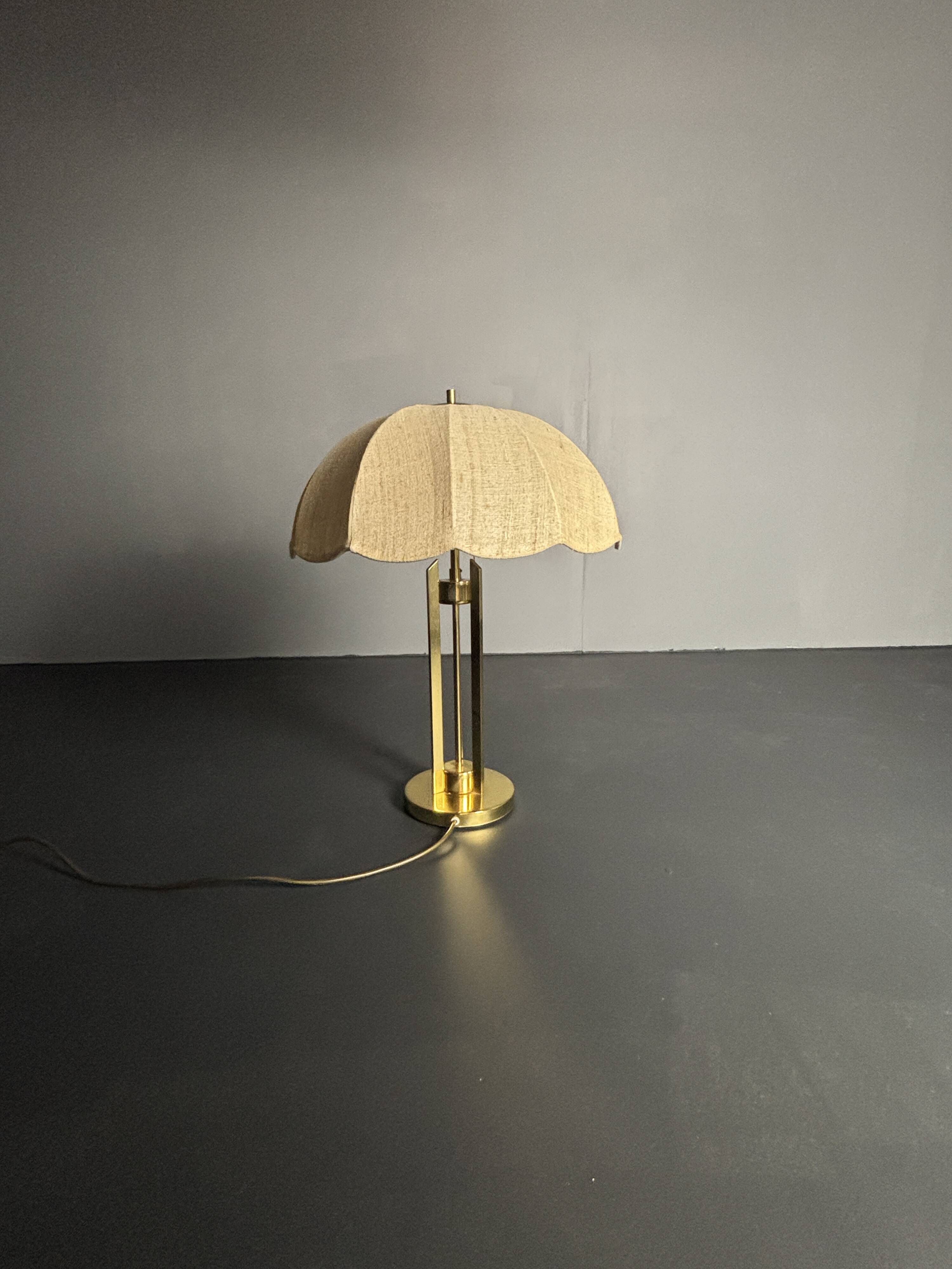 Lampe de table champignon en laiton du milieu du siècle, Autriche, années 1960-1970
