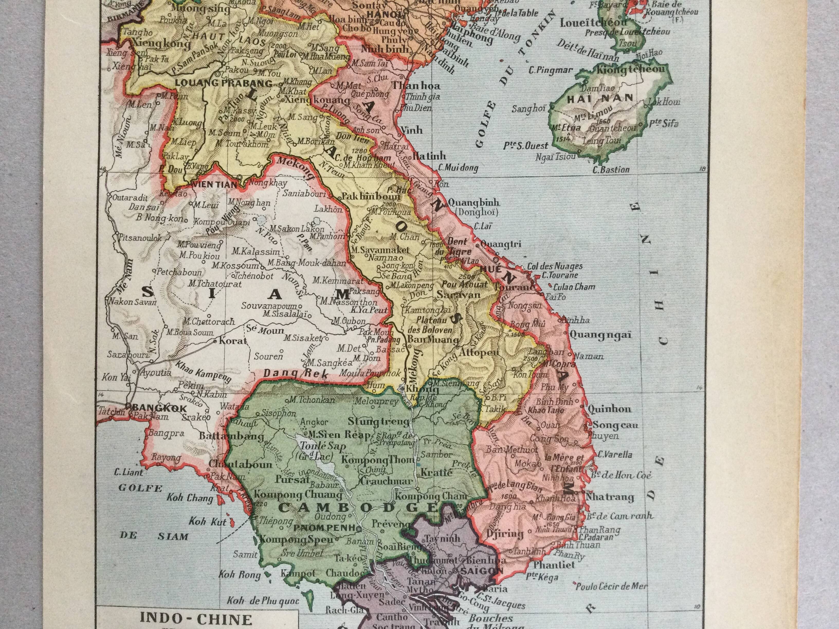 Vintage impression of indo-china history.