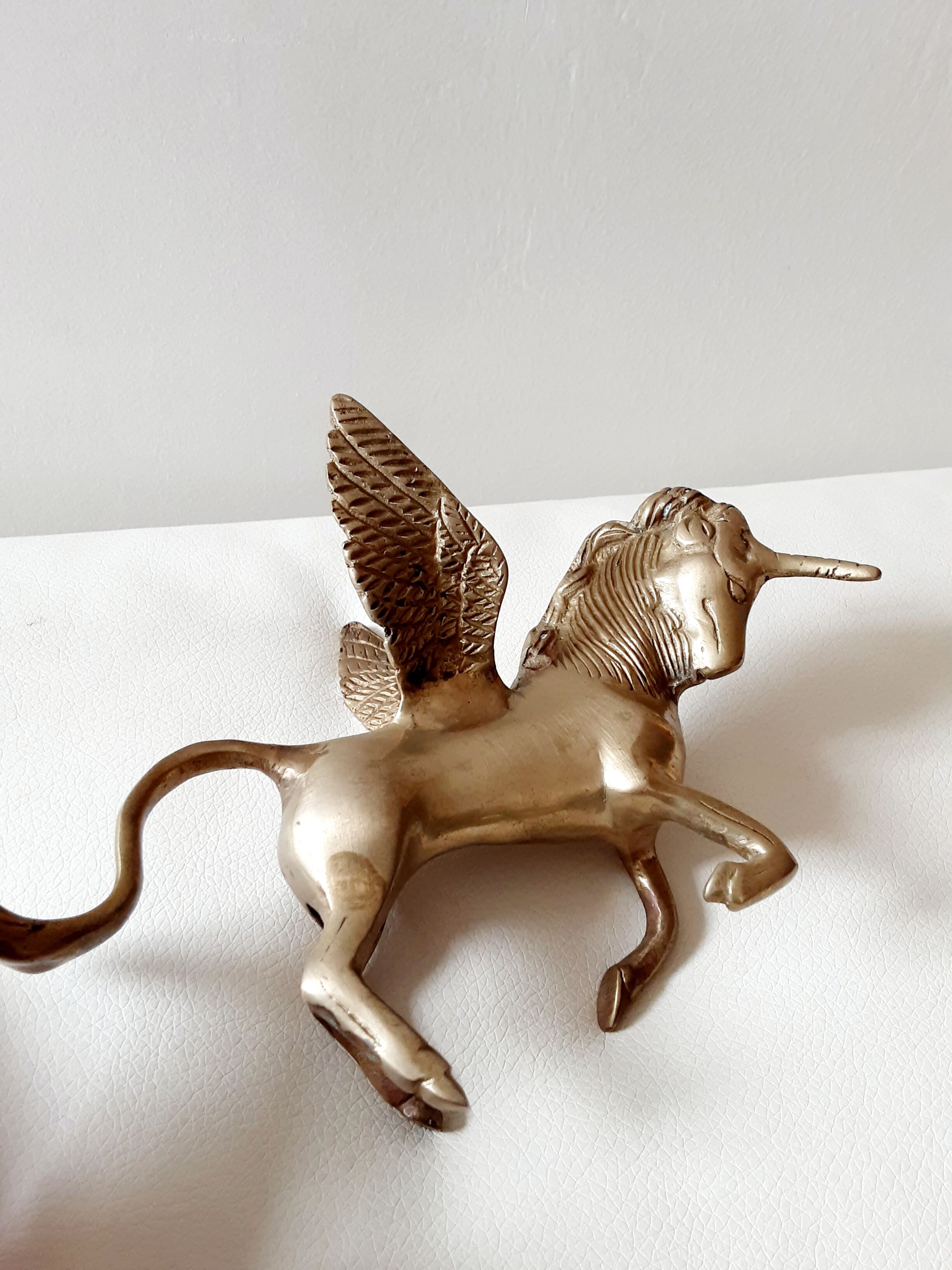 Bronze unicorn figure